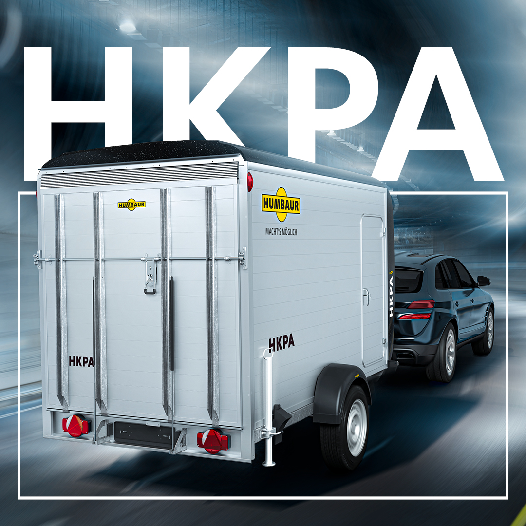 Für bis zu zwei Motorräder – der HKPA Vollpoly-Alu-Kofferanhänger