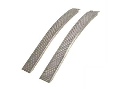 2 Aluminium-Auffahrschienen gebogen